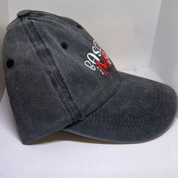 Baseball Mom Embroidered Baseball Cap – Adjustable Distressed Black Hat - Picture 2 of 4